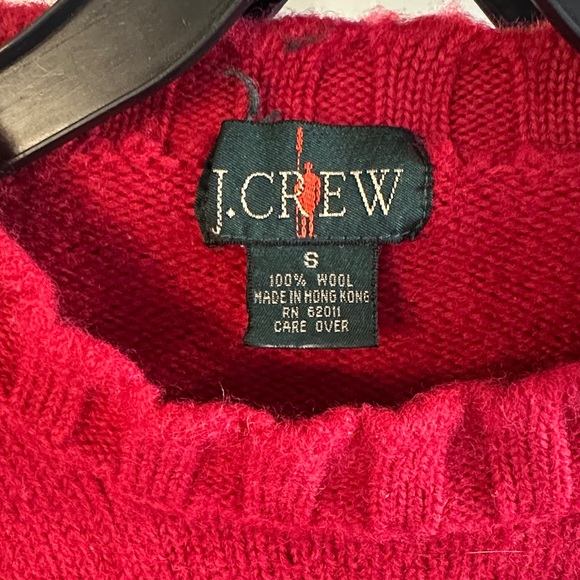 J. Crew Vibrant Red Crewneck Sweater Sm - Picture 2 of 4